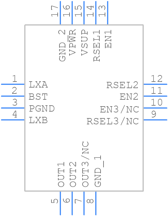 MAX17270ETE+ - Analog Devices - PCB symbol
