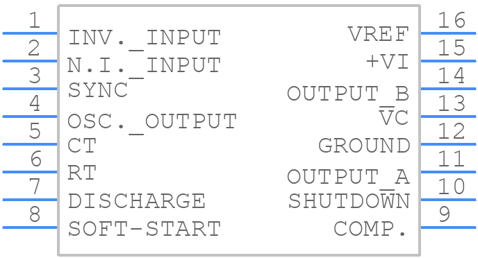 SG3525AP - STMicroelectronics - PCB symbol