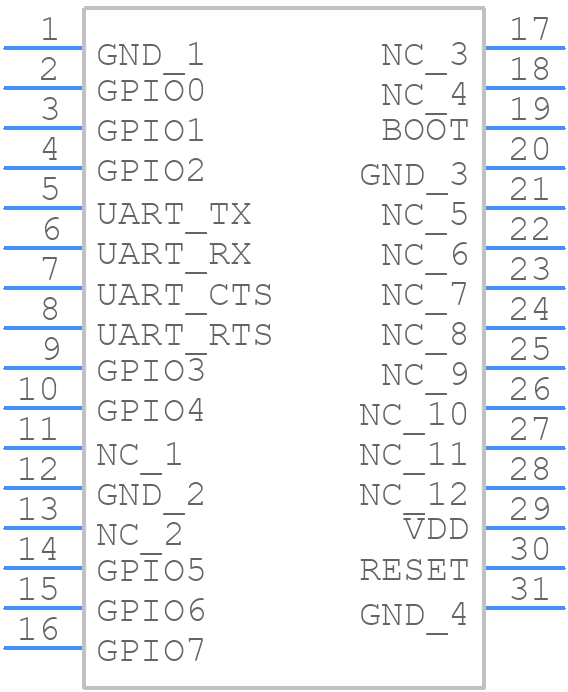 BGX13P22GA-V21 - Silicon Labs - PCB symbol