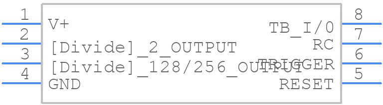 ICM7242IPA+ - Analog Devices - PCB symbol