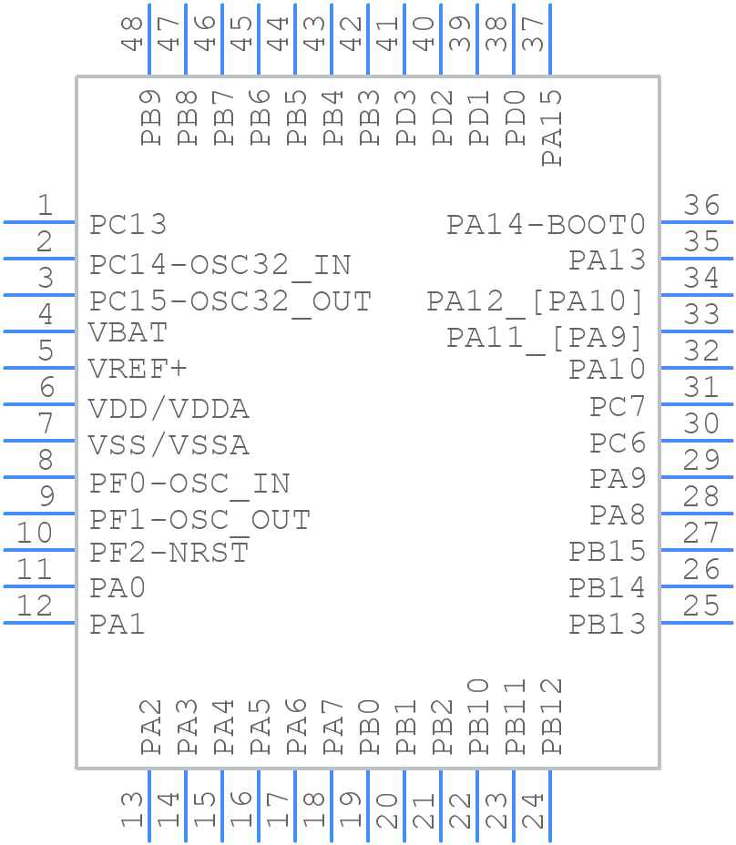 STM32G061C8T6 - STMicroelectronics - PCB symbol