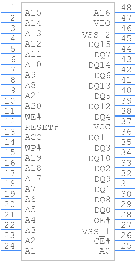 S29GL064S70TFI070 - Infineon - PCB symbol
