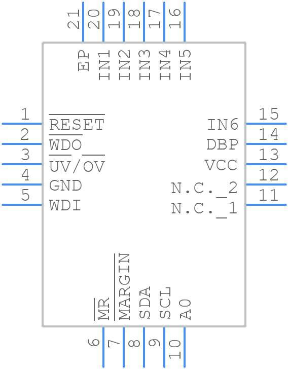 MAX6885ETP+ - Analog Devices - PCB symbol