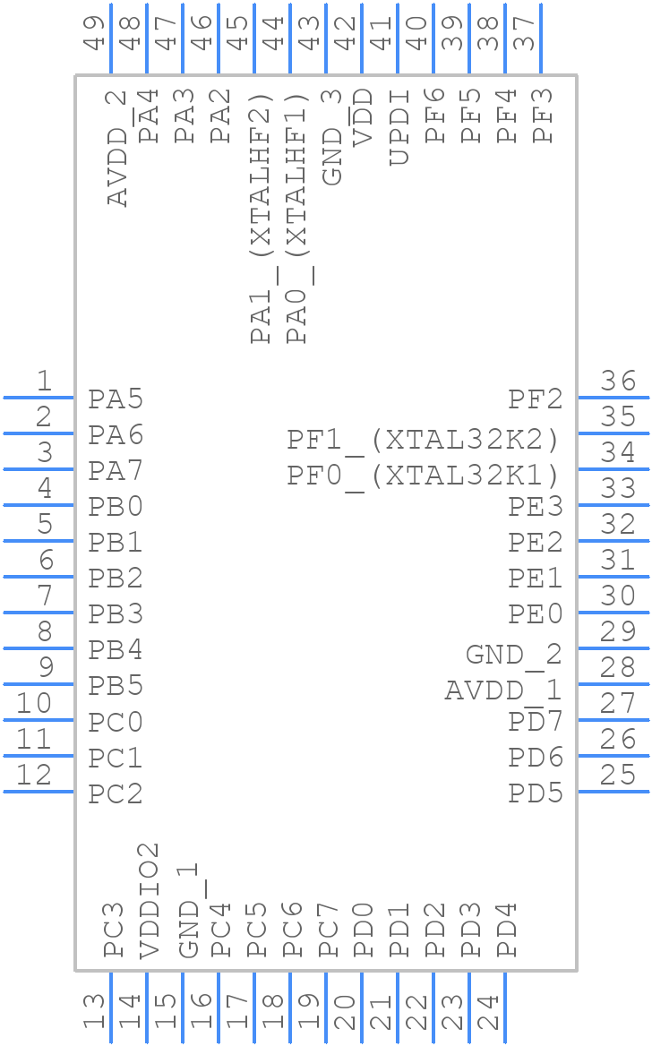 AVR128DB48T-I/6LX - Microchip - PCB symbol