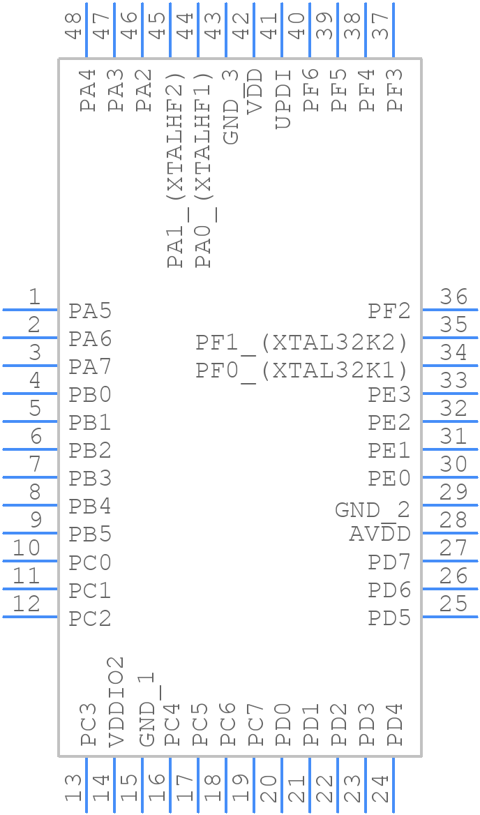 AVR128DB48T-I/PT - Microchip - PCB symbol
