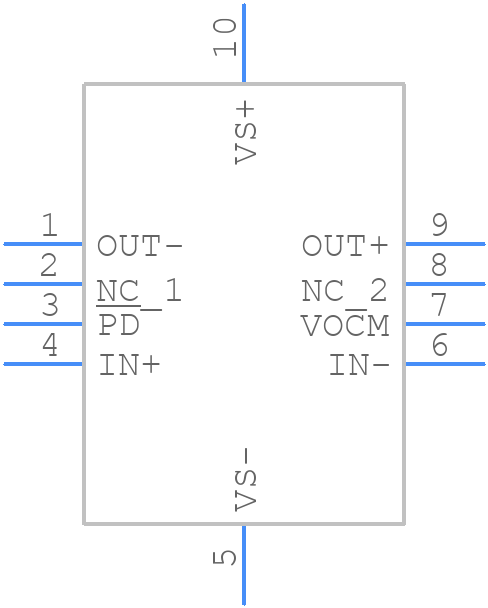 THS4551IRUNR - Texas Instruments - PCB symbol