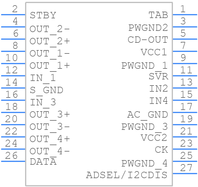 TDA75610S-QLX - STMicroelectronics - PCB symbol