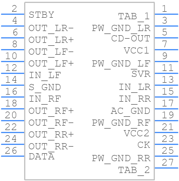 TDA7563AH - STMicroelectronics - PCB symbol