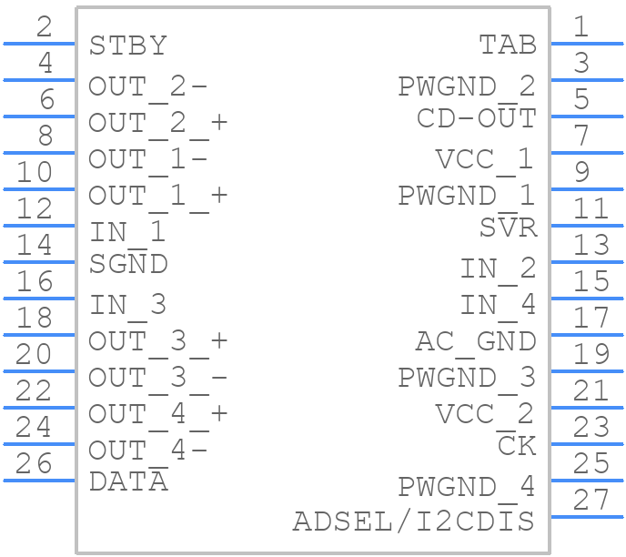 TDA75613LV - STMicroelectronics - PCB symbol