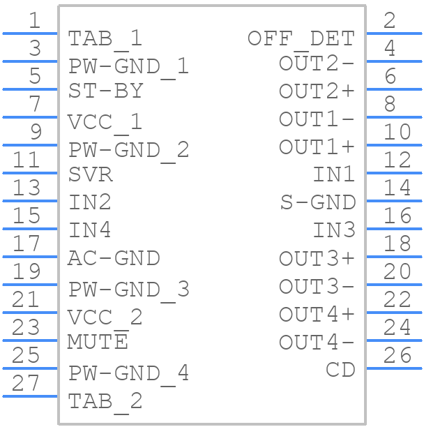 TDA7851A - STMicroelectronics - PCB symbol