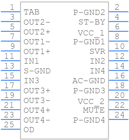 TDA7851FH-QIX - STMicroelectronics - PCB symbol