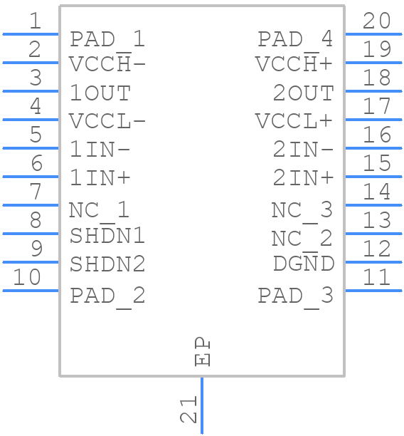 THS6032CDWP - Texas Instruments - PCB symbol