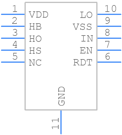 LM5106SD - Texas Instruments - PCB symbol