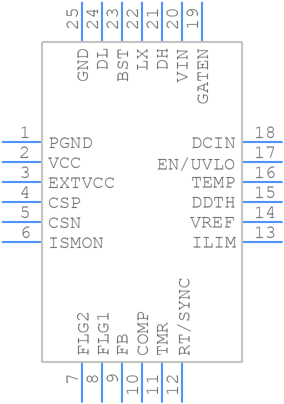 MAX17703ATG+ - Analog Devices - PCB symbol