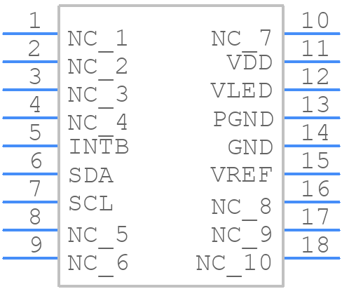 MAX86160EFN+ - Analog Devices - PCB symbol
