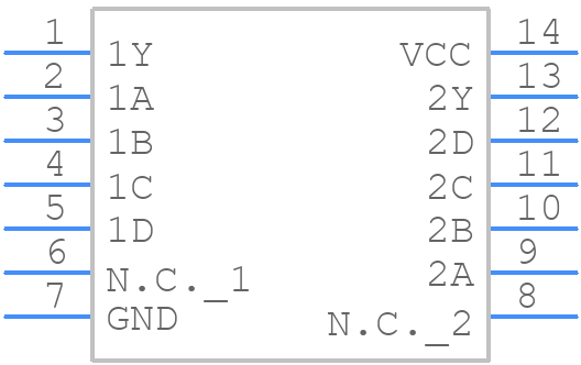 74HCT4002D-Q100,11 - Nexperia - PCB symbol