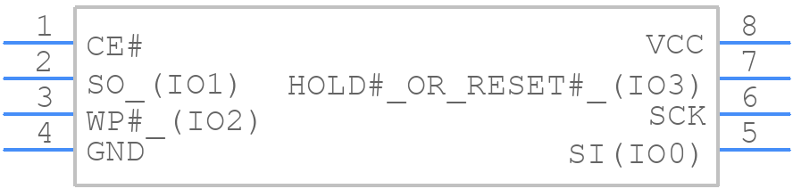 IS25WP032D-JBLE - Integrated Silicon Solution Inc. - PCB symbol