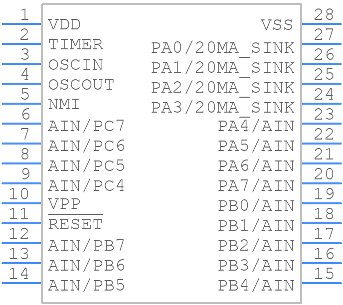 ST62T15CM6 - STMicroelectronics - PCB symbol