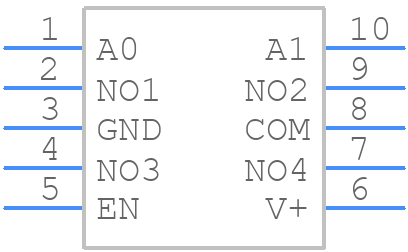 MAX4634EUB+ - Analog Devices - PCB symbol