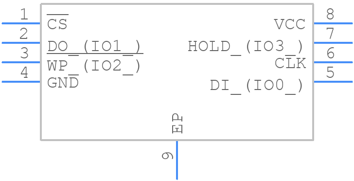 W25Q80DVUXIE - Winbond - PCB symbol