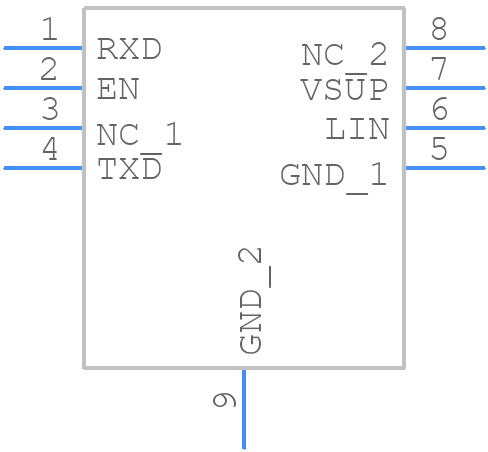 TLIN2029DRBTQ1 - Texas Instruments - PCB symbol