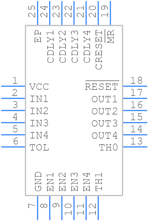 MAX16043TG+T - Analog Devices - PCB symbol