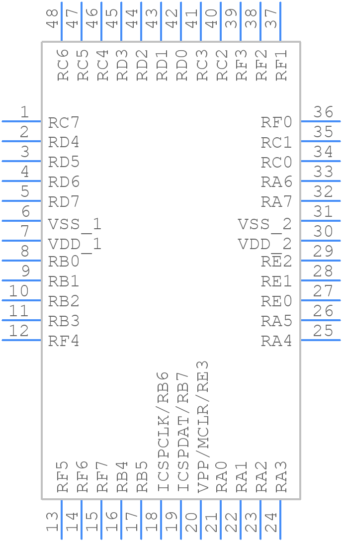 PIC18LF56K42-E/PT - Microchip - PCB symbol