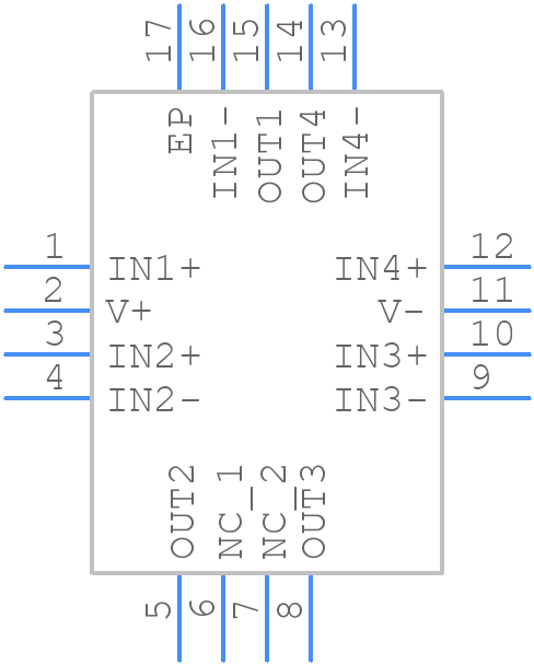 TLV9064IRTER - Texas Instruments - PCB symbol
