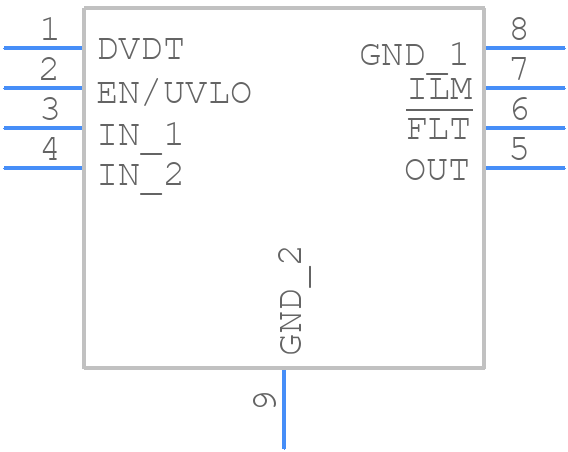 TPS259571DSGT - Texas Instruments - PCB symbol