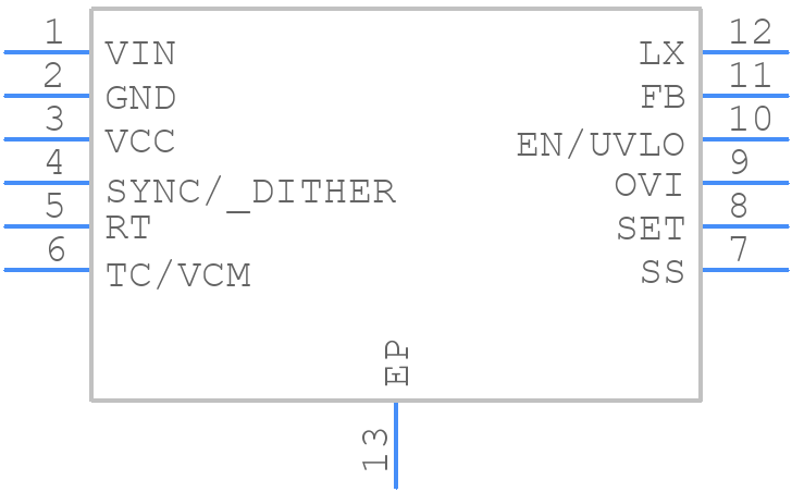 MAX17693AATC+ - Analog Devices - PCB symbol