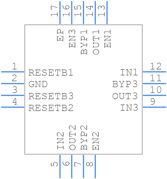 MAX25308AATEA/V+T - Analog Devices - PCB symbol