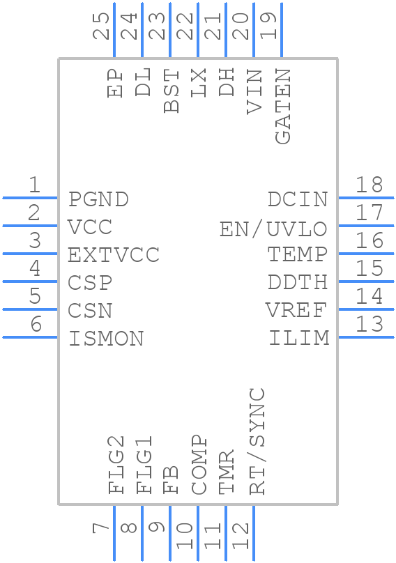 MAX17702ATG+T - Analog Devices - PCB symbol