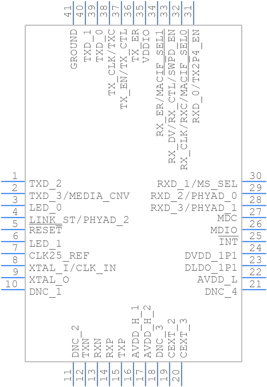 ADIN1100BCPZ-R7 - Analog Devices - PCB symbol