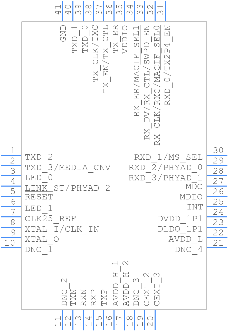 ADIN1100BCPZ-R7 - Analog Devices - PCB symbol