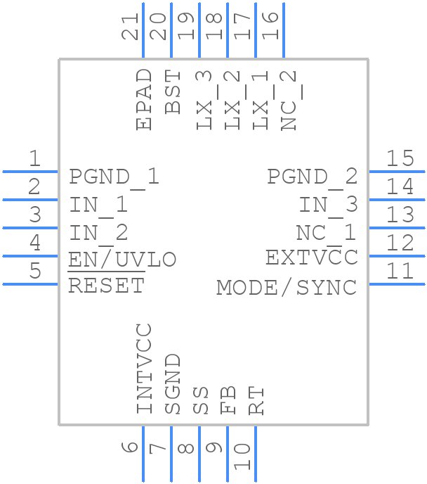 MAX17633CATP+ - Analog Devices - PCB symbol
