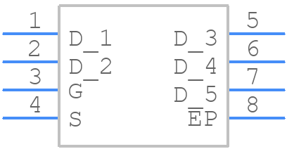 NTLUS4195PZTBG - onsemi - PCB symbol