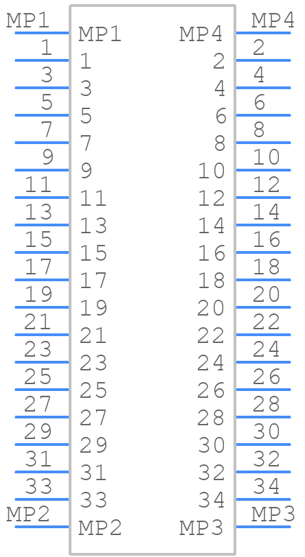 DF40TC-34DP-0.4V(51) - Hirose - PCB symbol