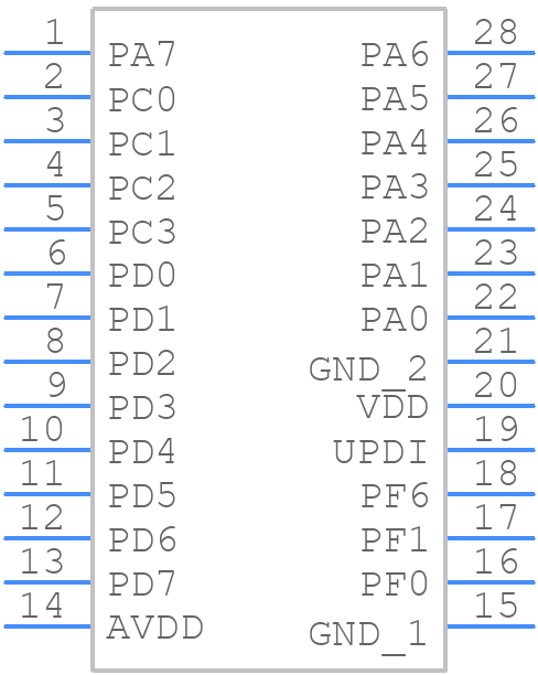 AVR32DA28-E/SO - Microchip - PCB symbol