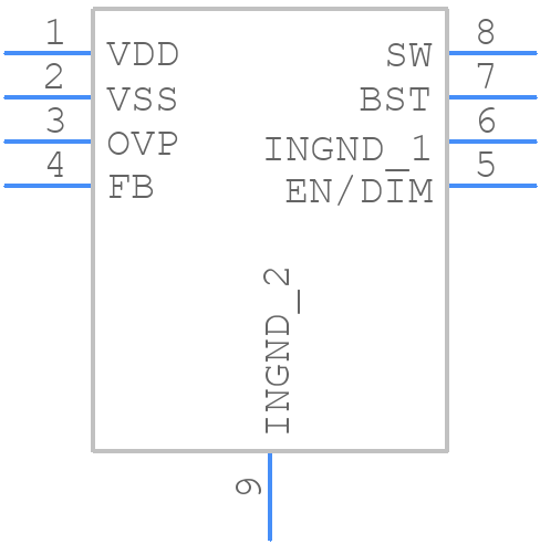 MP2481DH-LF-P - Monolithic Power Systems (MPS) - PCB symbol