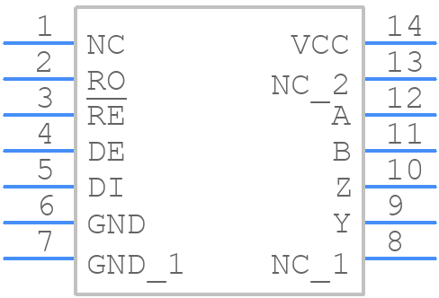MAX489ESD+ - Analog Devices - PCB symbol