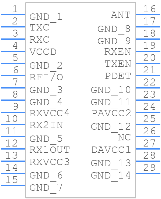RF6559TR13 - Qorvo - PCB symbol
