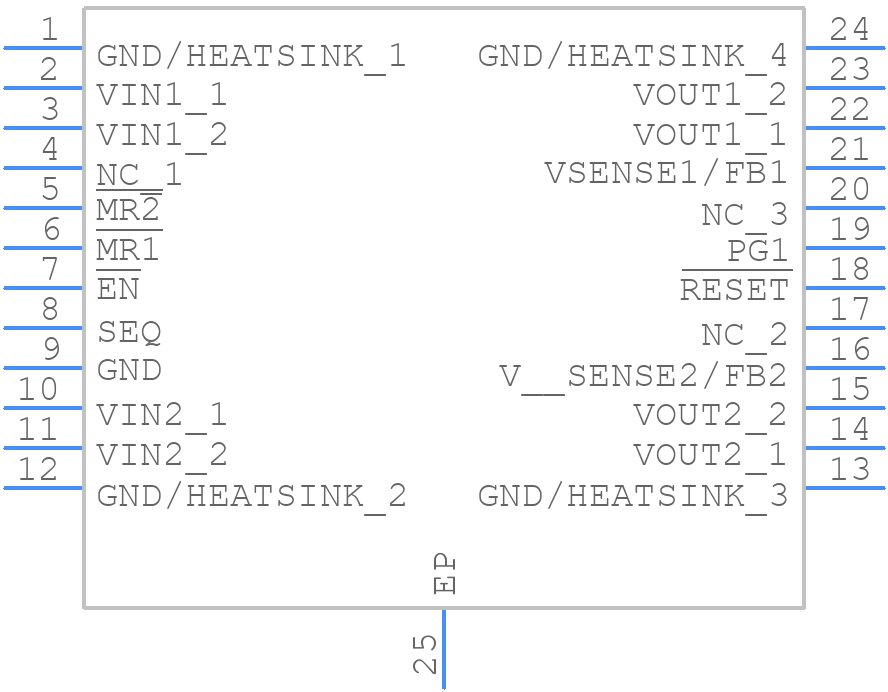 TPS70351PWPR - Texas Instruments - PCB symbol