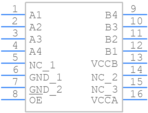 TXBN0304RSVR - Texas Instruments - PCB symbol