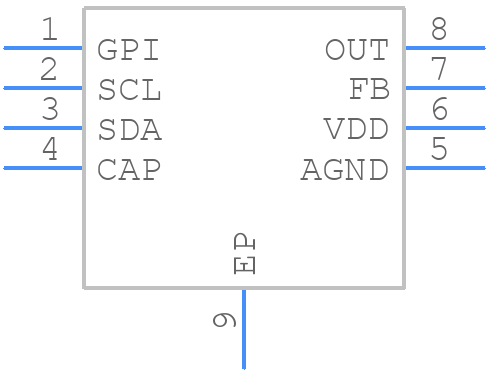 DAC53701DSGT - Texas Instruments - PCB symbol
