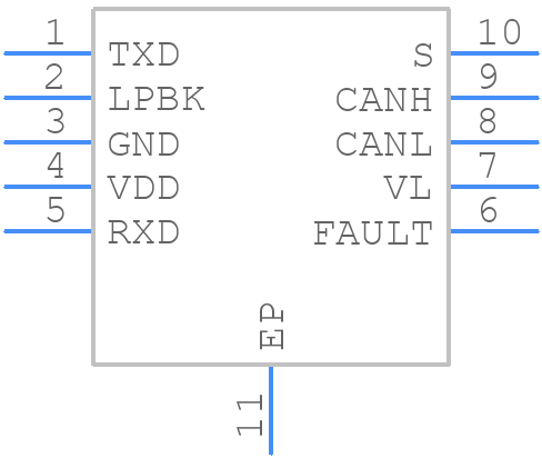 MAX33015EATB+ - Analog Devices - PCB symbol