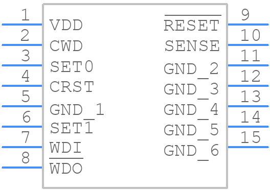 TPS3850H33QDRCRQ1 - Texas Instruments - PCB symbol