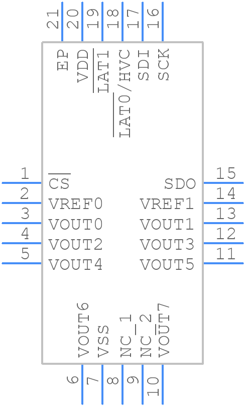 MCP48FVB08-E/MQ - Microchip - PCB symbol