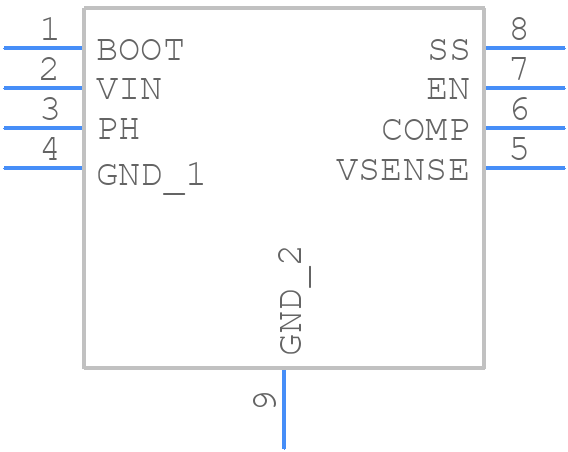 TPS54336ADDA - Texas Instruments - PCB symbol
