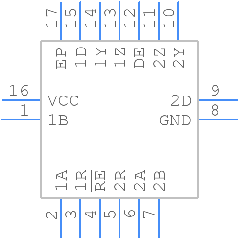 SN65C1167ERGYRG4 - Texas Instruments - PCB symbol