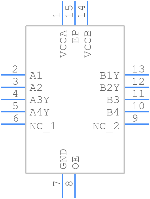 TXU0204BQAR - Texas Instruments - PCB symbol
